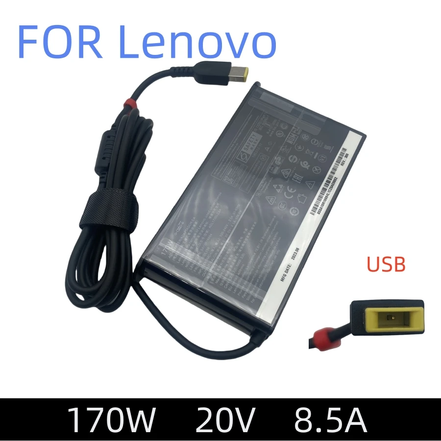 20 فولت 8.5A 170 واط التيار المتناوب محول الطاقة لينوفو شاحن الكمبيوتر المحمول الفيلق سليم 5 5i اليوغا برو 9i لينوفو ثينك باد P1 P16 IdeaPad Pro 5