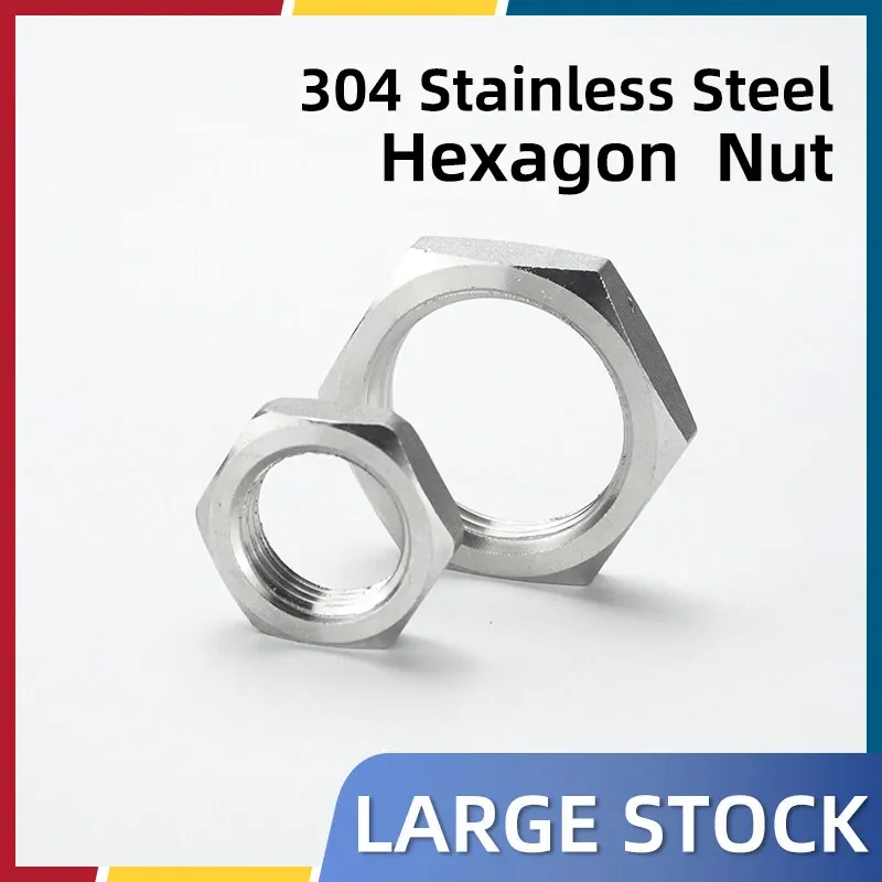 

304 Hexagon Nut Stainless Steel Washer Fasteners1/8-3'' Bolts and Nuts Nut