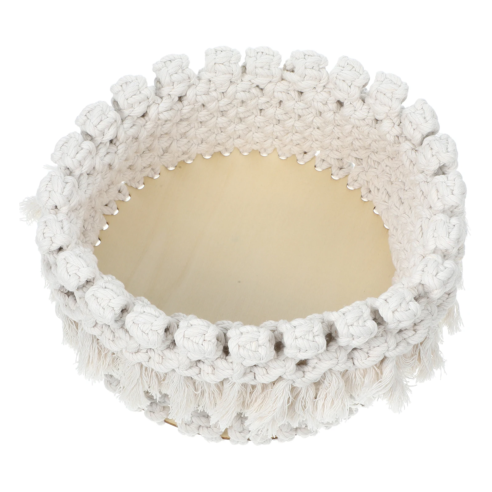 

Handwoven Cotton Rope Storage Basket Nordic Style Household Woven Container Bedroom Sundries Organizer Desktop Storage Basket