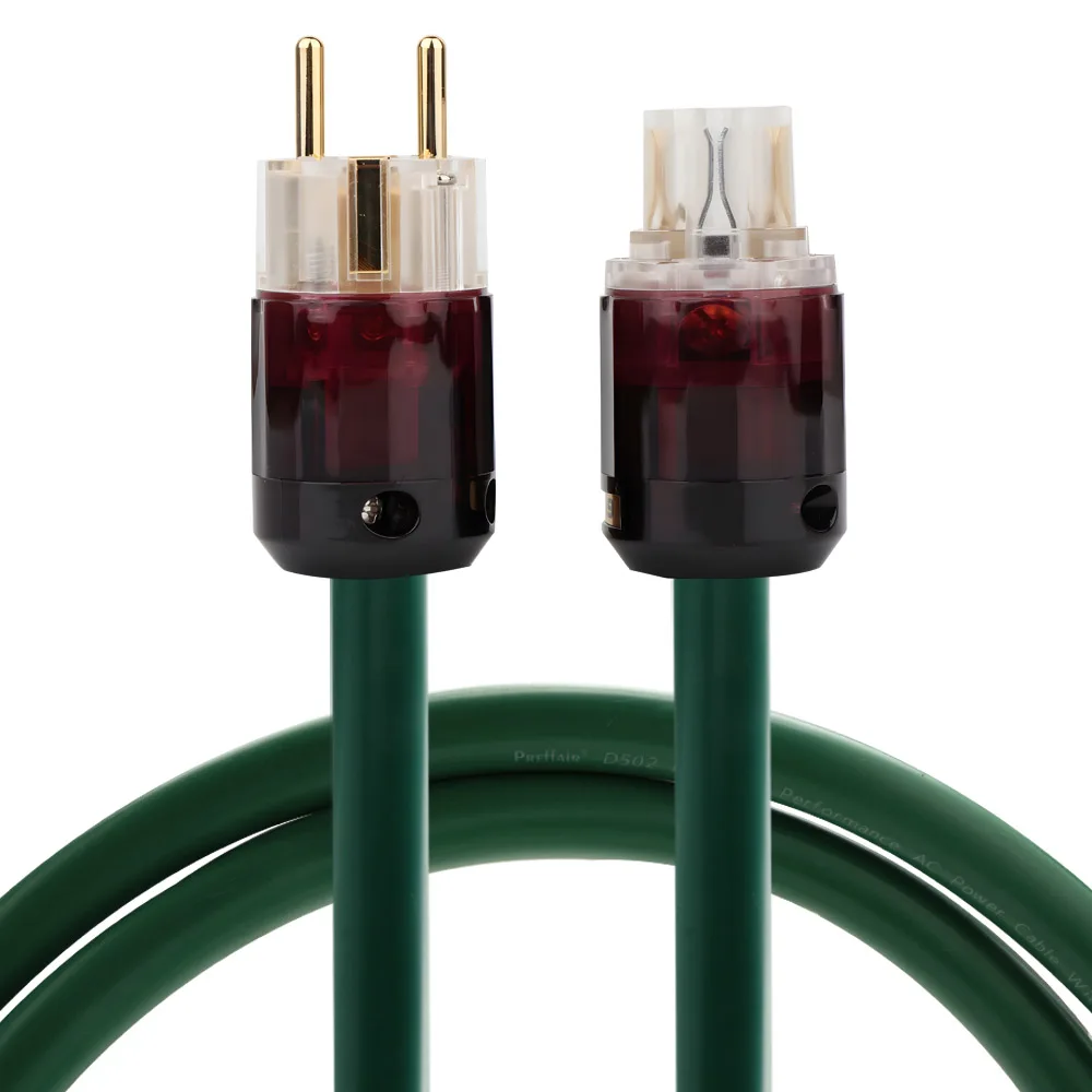 Hifi PREFFAIR D502 EU/US Power Cable Copper and Silver Power Core Audio Power Cable AC Cable line P-079e Schuko EU Power