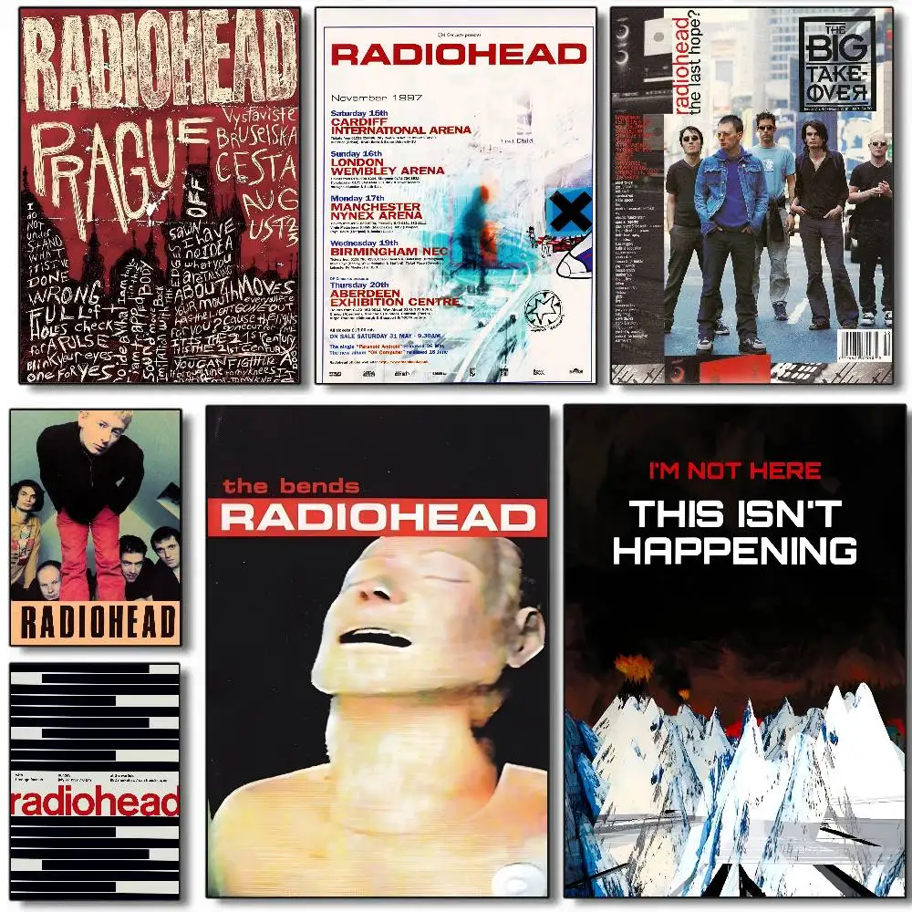 Rock Band Characters Radiohead Classic poster HD canvas advanced aesthetic Printing Paper Wall Art for Living Room Home Decor