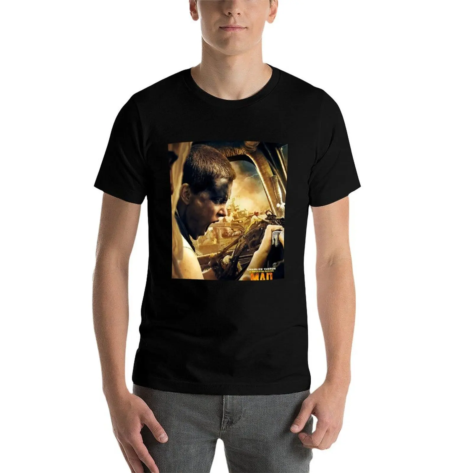 تي شيرت Mad Max Fury Road Movie Poster Furiosa تي شيرت رجالي قطن تي شيرت للرجال تي شيرت