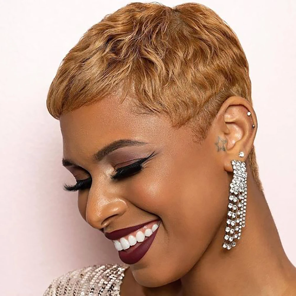 Nicelatus  Natural Synthetic Wigs for Black Women Short Hairstyles for Women Short Pixie Cut Hair Wigs 10 Styles Available