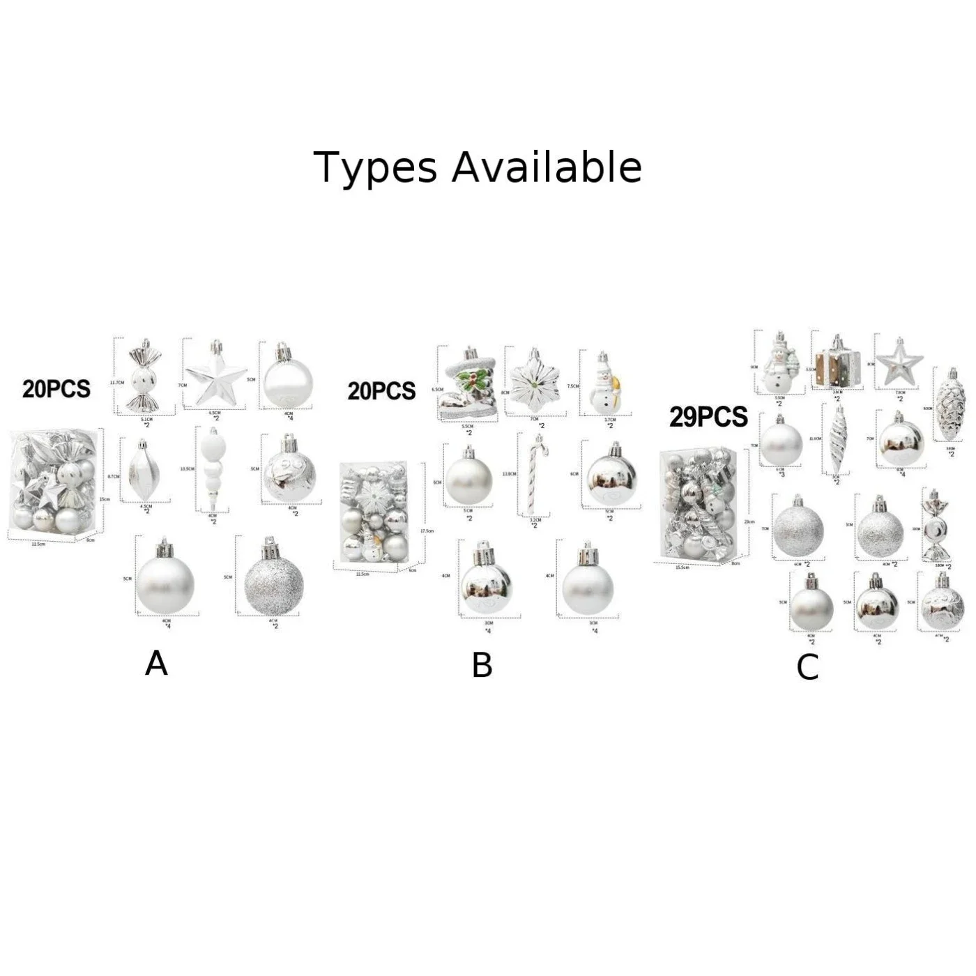 زينة كرة عيد الميلاد وحفلات الزفاف وحفلات الزفاف ذات المظهر الرائع، مثالية لزينة الأشجار #4