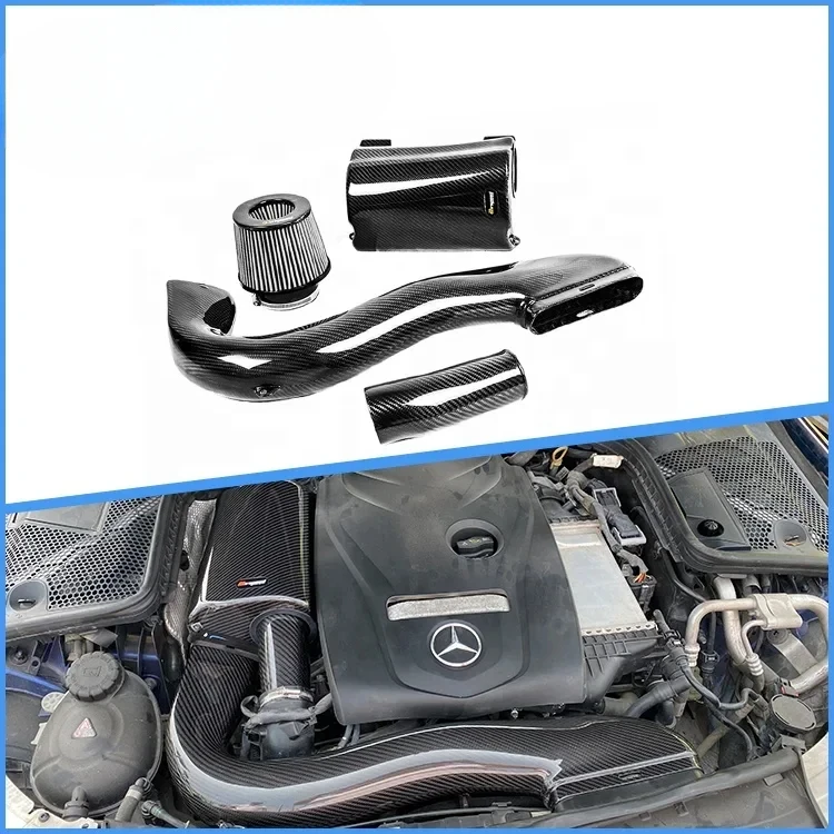 

Engine Cold Air Intake System Kits For Mercedes BENZ GLC Class C Class E Class W205 M274 2015-UP Dry Carbon Fiber