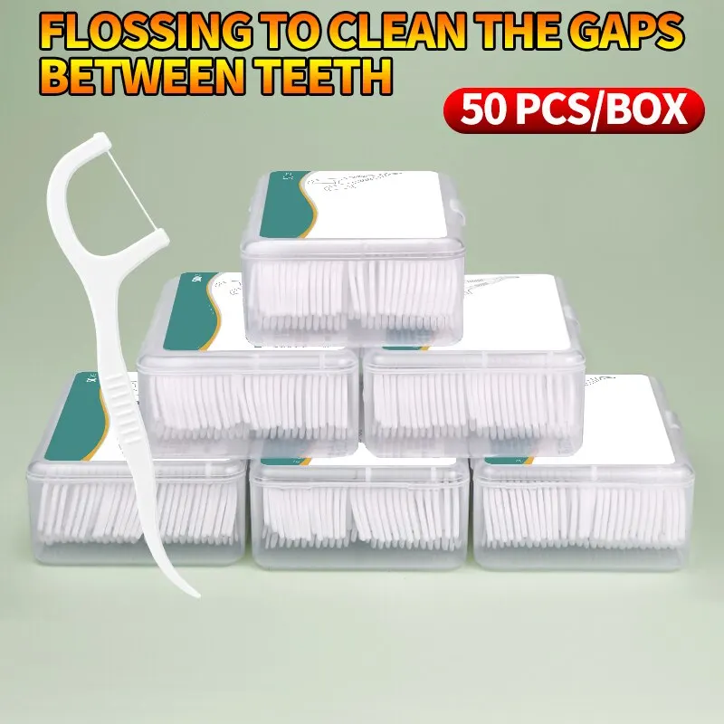 150 stuks tandheelkundige floss plastic tandenstokers-Wegwerpreiniging tussen tanden-aparte doos-Mondverzorging