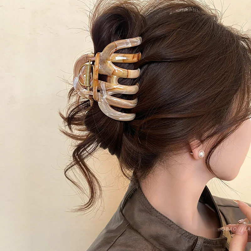 Vintage-Design, Kürbis-Haarklammer für Damen, Kopfbedeckung, Hai-Clip, Stirnband, Haarnadel, geeignet für den täglichen Gebrauch, Haar-Accessoires – Detail 1
