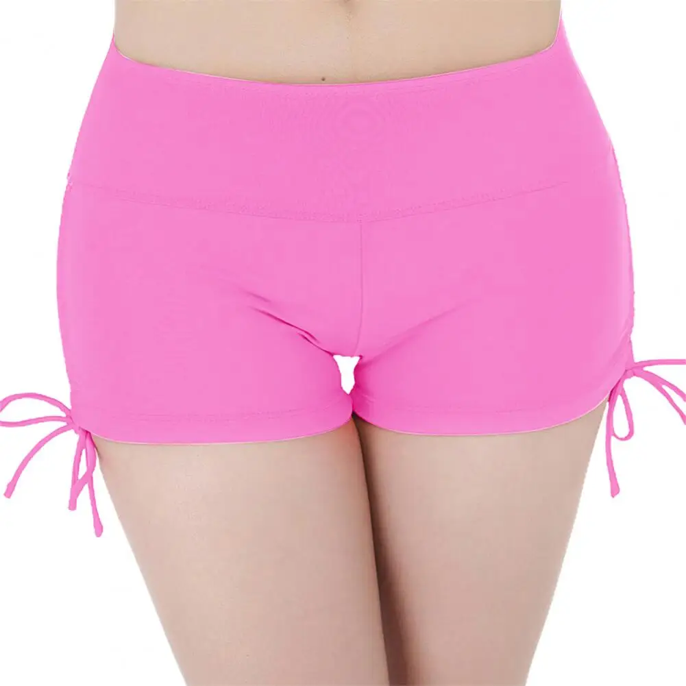 Frauen Mini Sicherheit Hosen Schwimmen Shorts Einfarbig Elastische Kordelzug Boxer Mid Taille Frauen Grundlegende Sicherheit Hosen Baden Horts