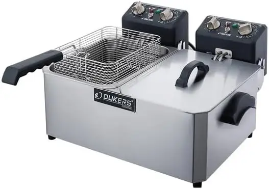 Commercial Electric Deep Fryer Dual 7Lbs (14 Lbs Total Capacity), Dcf7Ed