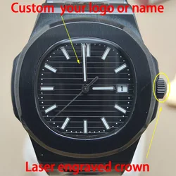 black 29.7mm nh35 dial NH35 case hands nh36 dial watch dial custom logo NH36 case nh35 movement sports watch accessories parts