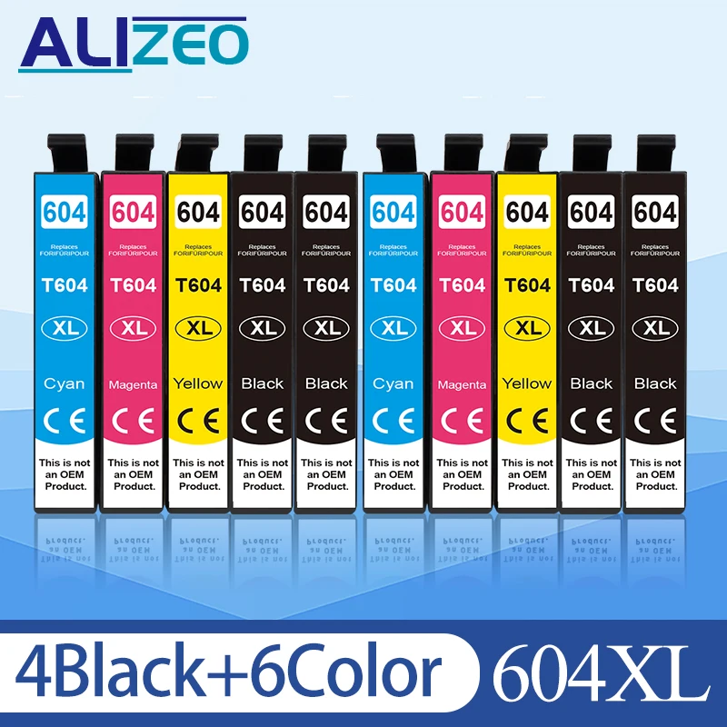 Cartucho de tinta 604XL para impresora Epson T604XL T 604 XL, con Chip, Compatible con XP 2200, 2205, 3200, 3205, 4200, WF 2910, 2930, 2950