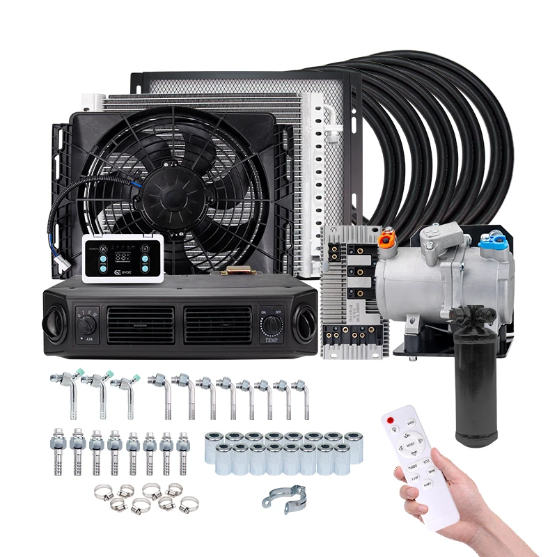 Universal Automotive Auto Elektrische Klimaanlage Kompressor 12V 24V für Auto Van Street Rod Heißer Klassische A/C klimaanlage