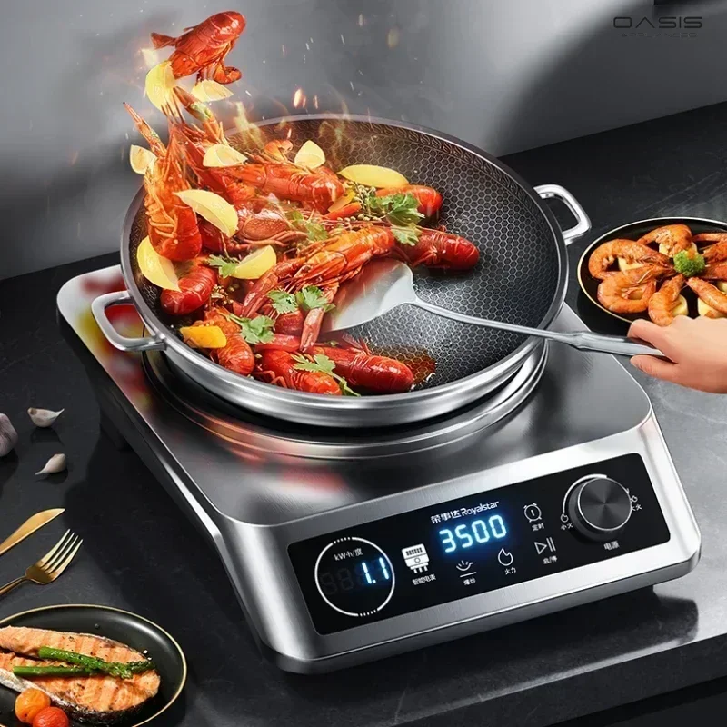 FirmHome StoreCommercial Induction Cooker. Concave Flat Plate. 3500W High Power. Household. Electric Frying Pan And Induction Co