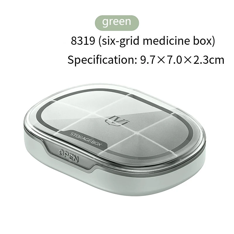 4/6 Grids Pill Storage Box Travel Medicines Storage Box Drug Separation Mini Portable Organizer Container with Seal Ring
