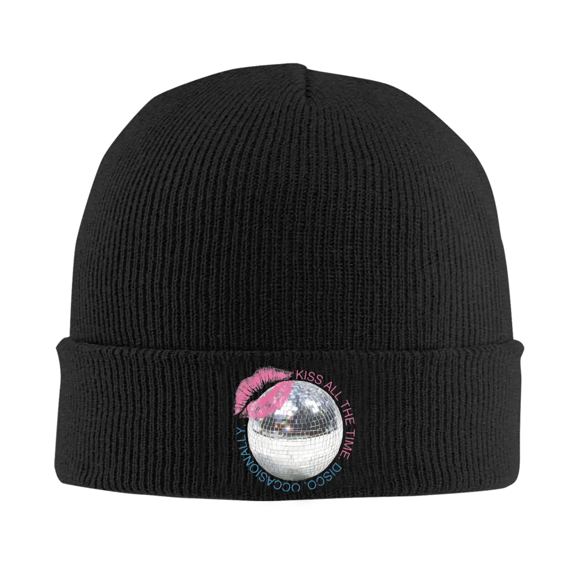 Kiss All The Time Disco Hat Autumn Winter Skullies Beanies Fashion Muisc Caps Female Male Acrylic Knitted Hat
