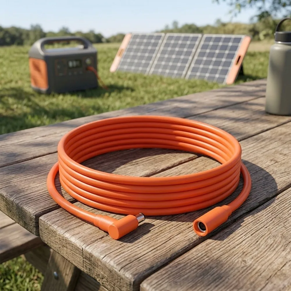14AWG 8mm 10FT Solar Extension Cable with DC8020 Adapter for Power Stations Solar Generators and Home Backup Power Solutions