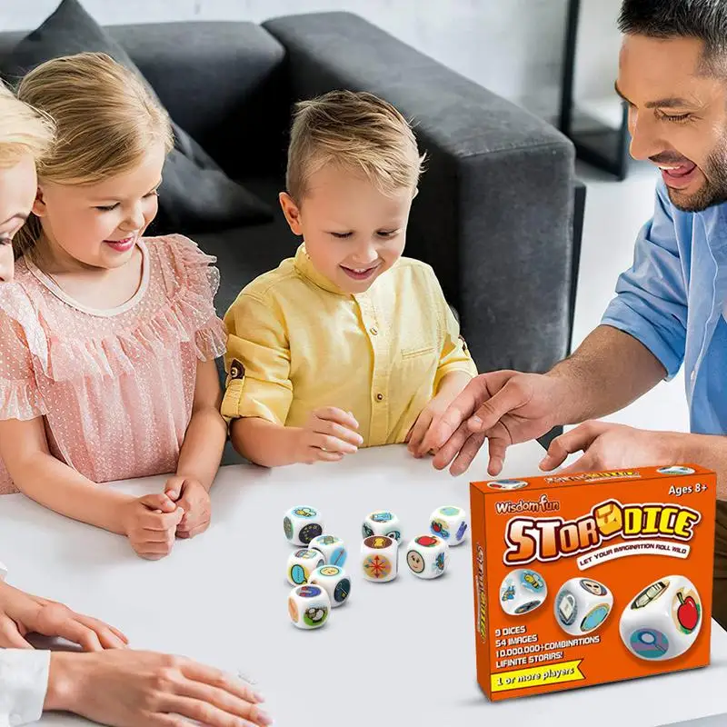 

Story Dice For Kids 9X Creative Telling Game Imaginative Play 54 Images Iconic Storytelling Game Dice Fun Family Game For Kids