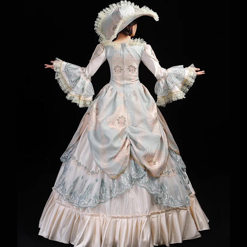 유럽 ​​법원 유럽 클래식 드레스 공연 무대 사진 생일 파티 소녀 Vestidos De Fiesta Elegante Diseñador