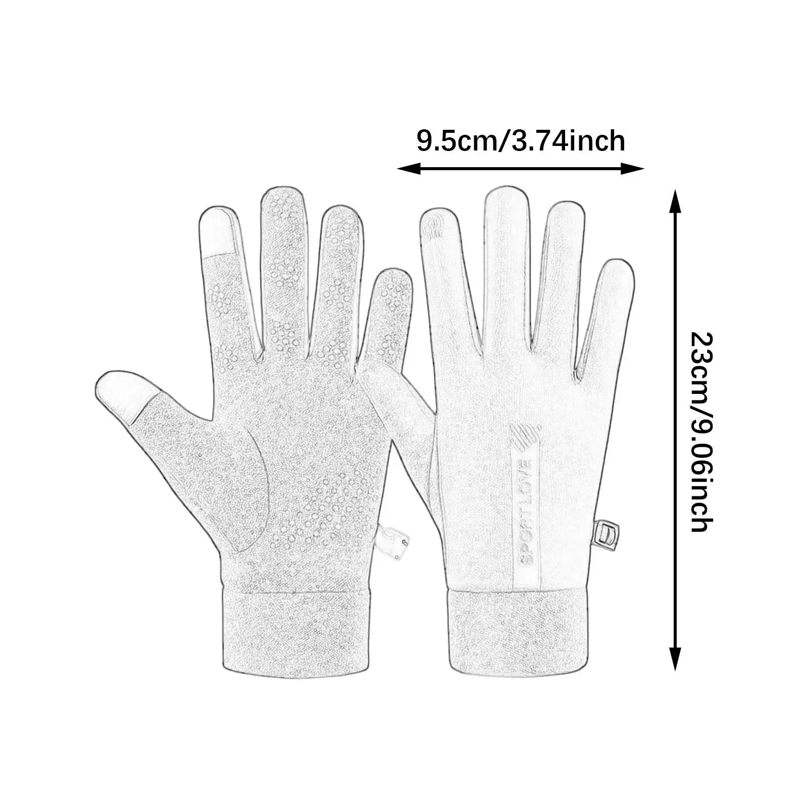 防水防風冬用スキーグローブ タッチスクリーン対応 暖かいサイクリング用品 ハイキング アウトドアスポーツ用