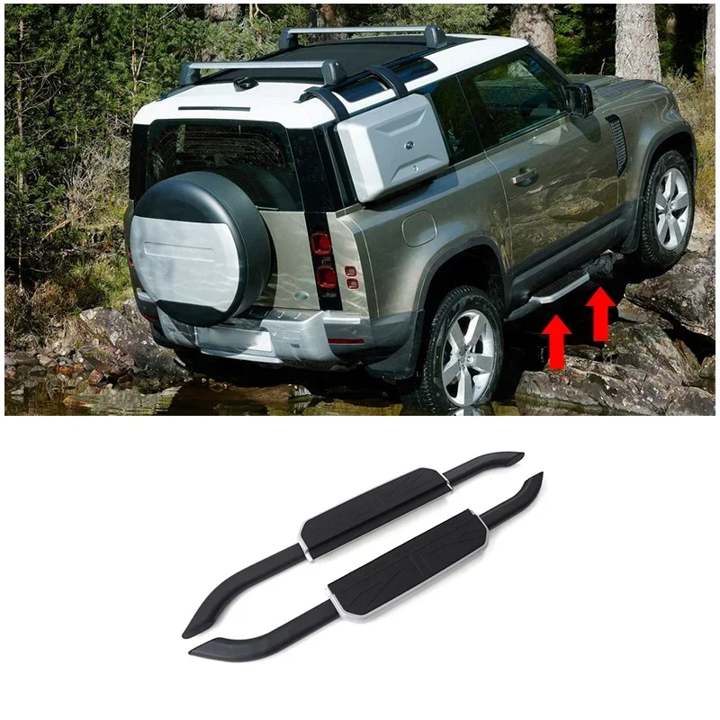 

Exterior Conversion Accessories Electric Side Angle Pedal Side Step Running Board For Land Rover Defender 90 110 2020-2023