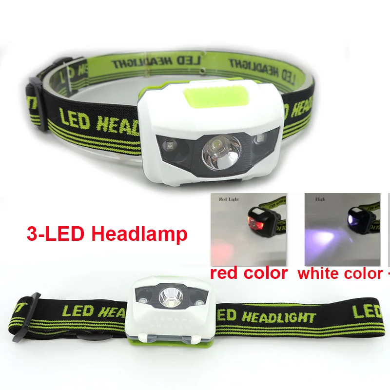 Mini small AAA Head Lamp  Headlight Bright Head Light 3-Led Frontal Lampe Torch protable Camping fishing Flashlight hiking M20