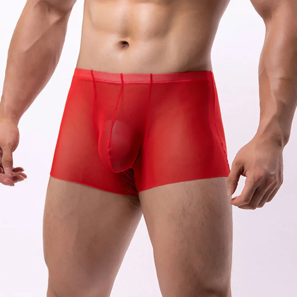 

Дышащее нижнее белье, трусики с низкой талией, ночное белье, эластичное мужское нижнее белье с низкой талией, ночное белье из полиэстера