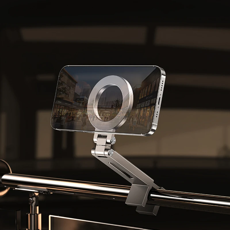 

Magnetic Airplane Phone Stand 360° Flexible Rotation Train Seat Stand Foldable Adjustable for iPhone 15 Pro Max 14 13 12 Series