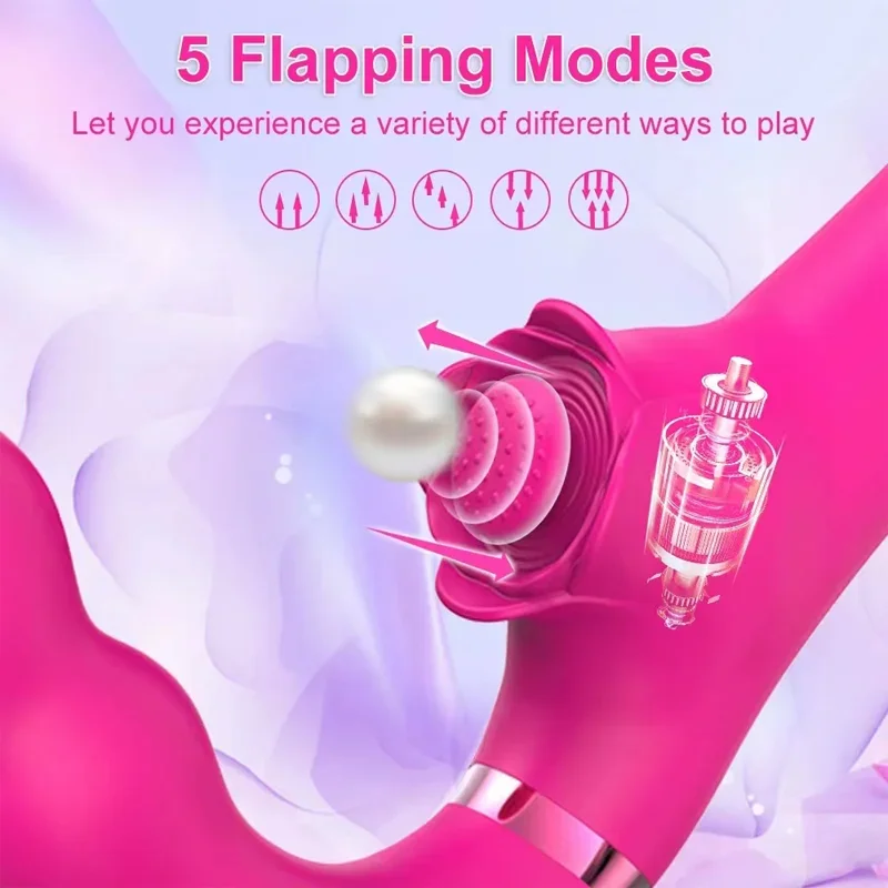 Strapless Strap-On G-Spot Dildo Vibrator 10 Modes Realistic Double-Ended Vibrating Butt Plug Sex Toys for Women Lesbians Couples