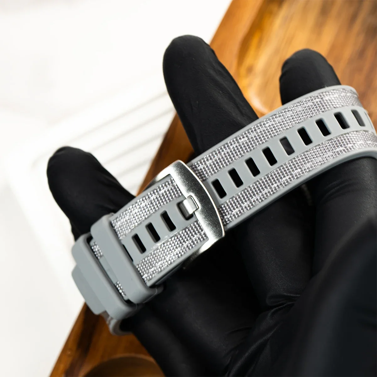 نايلون + سيليكون باند لساعة سامسونج جالاكسي 8 44 مللي متر 40 مللي متر استبدال كوريا سوار رياضي لساعة جالاكسي 8 الكلاسيكية 46 مللي متر حزام #4