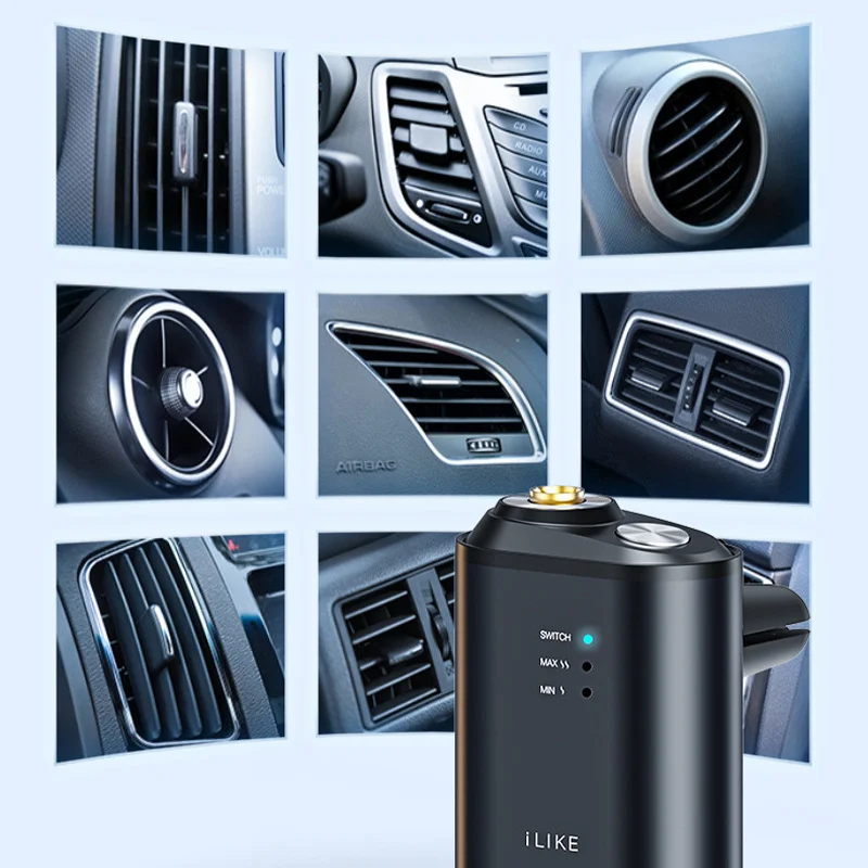 Difusor de aire eléctrico para coche, humidificador con Aroma para salida de aire, aceite de esencia de niebla, aromaterapia, ambientador para coche, fragancia de Perfume