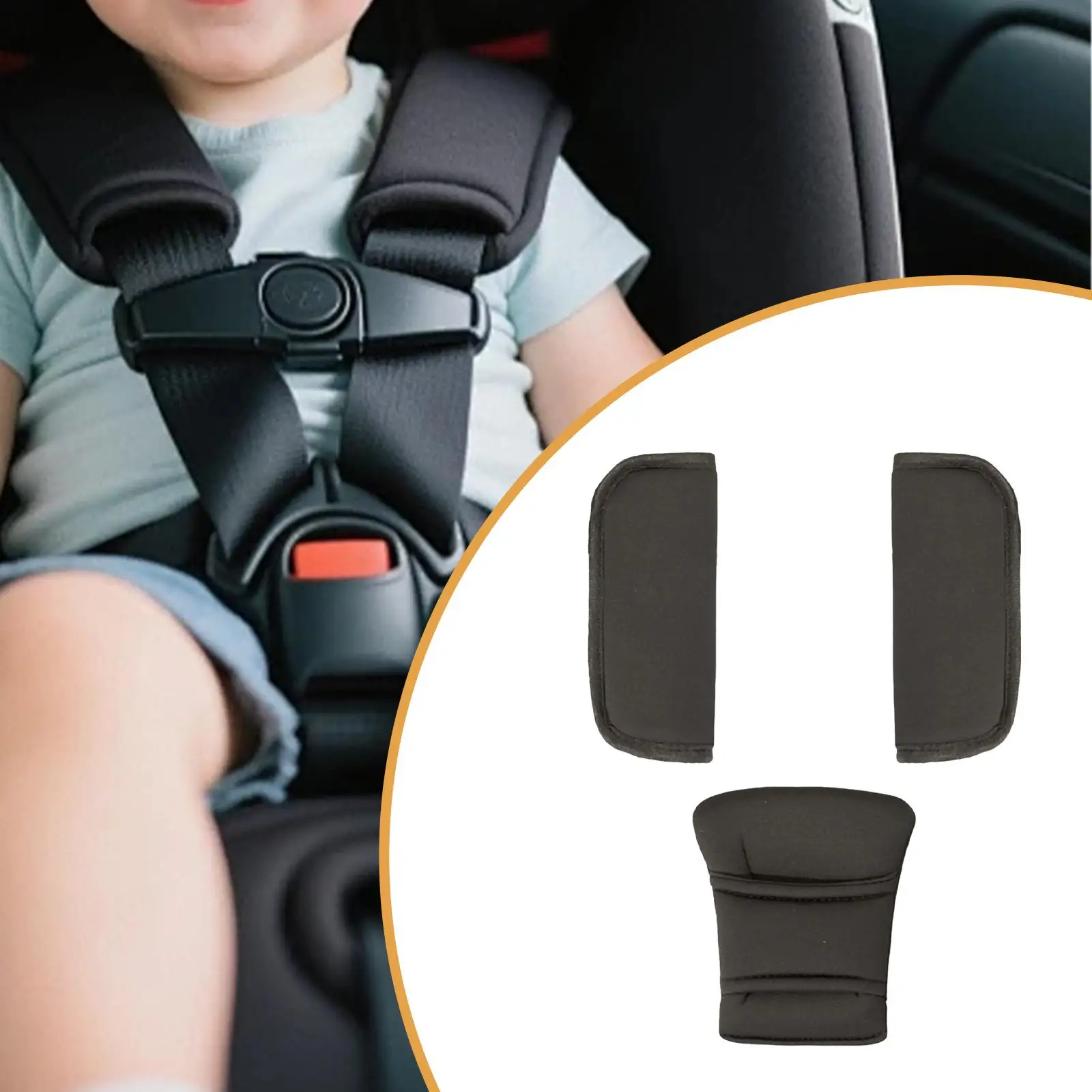 

Чехол на плечевой ремень для коляски с промежностью, мягкая подушка для ремня безопасности, мягкий чехол на ремень безопасности для автомобиля, детское сиденье, высокие стулья
