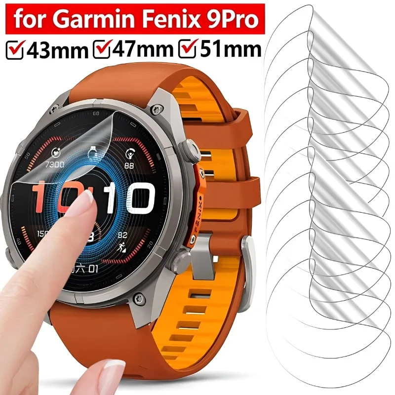 5-20PCS Flexible Soft TPU Screen Protectors Premium Watch Films for Garmin Fenix 9 Pro 43mm 47mm 51mm Anti-scratch Hydrogel Film