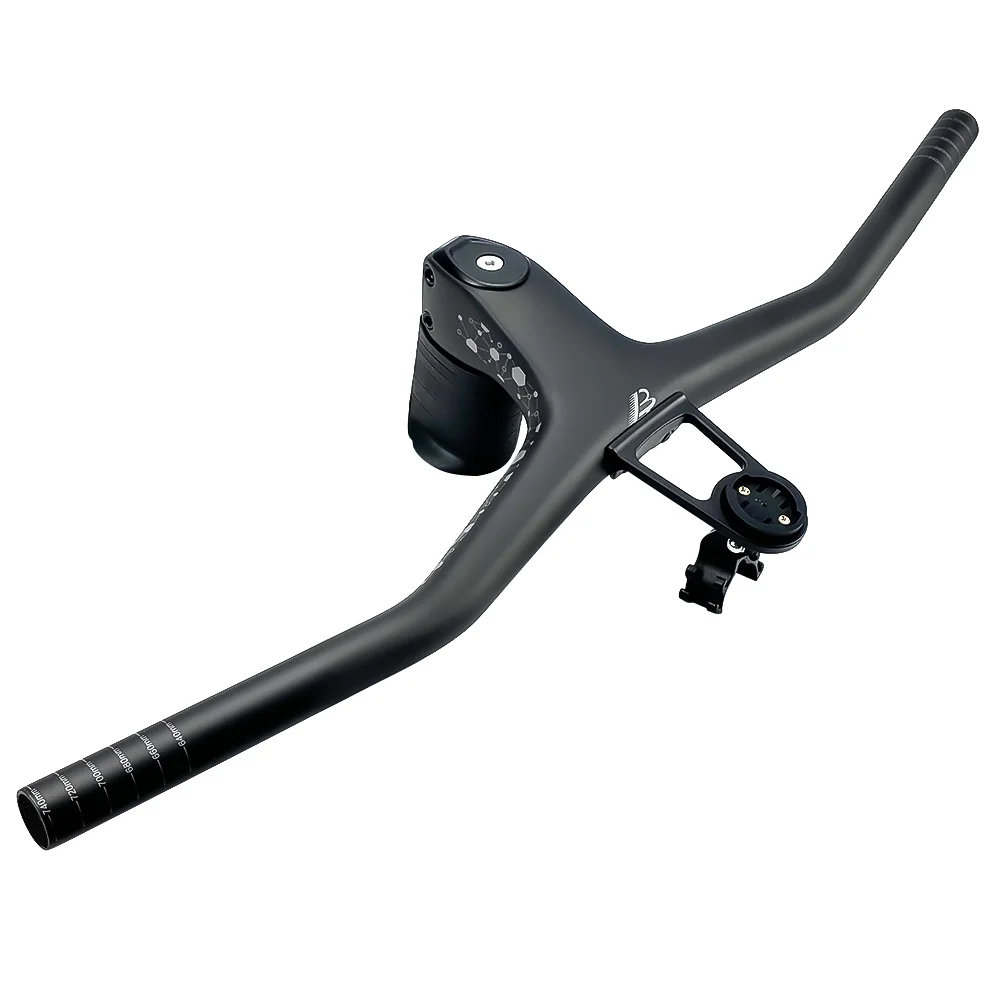 BALUGOE Integrierter MTB-Carbon-Lenker, Fahrradlenker, Mattschwarzer Lenker, Mountainbike-Zubehör, Halb-Innenverkabelung – Detail 8