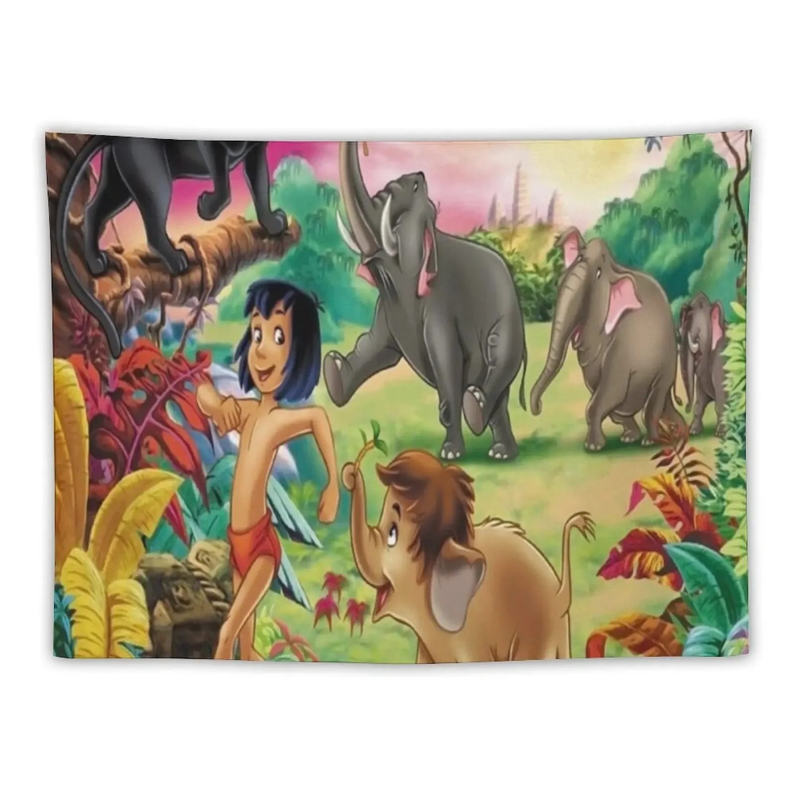 Baloo & Mowgli The Jungle Book Tapestry Home Decorators Decoration For Bedroom Anime Decor Tapestry