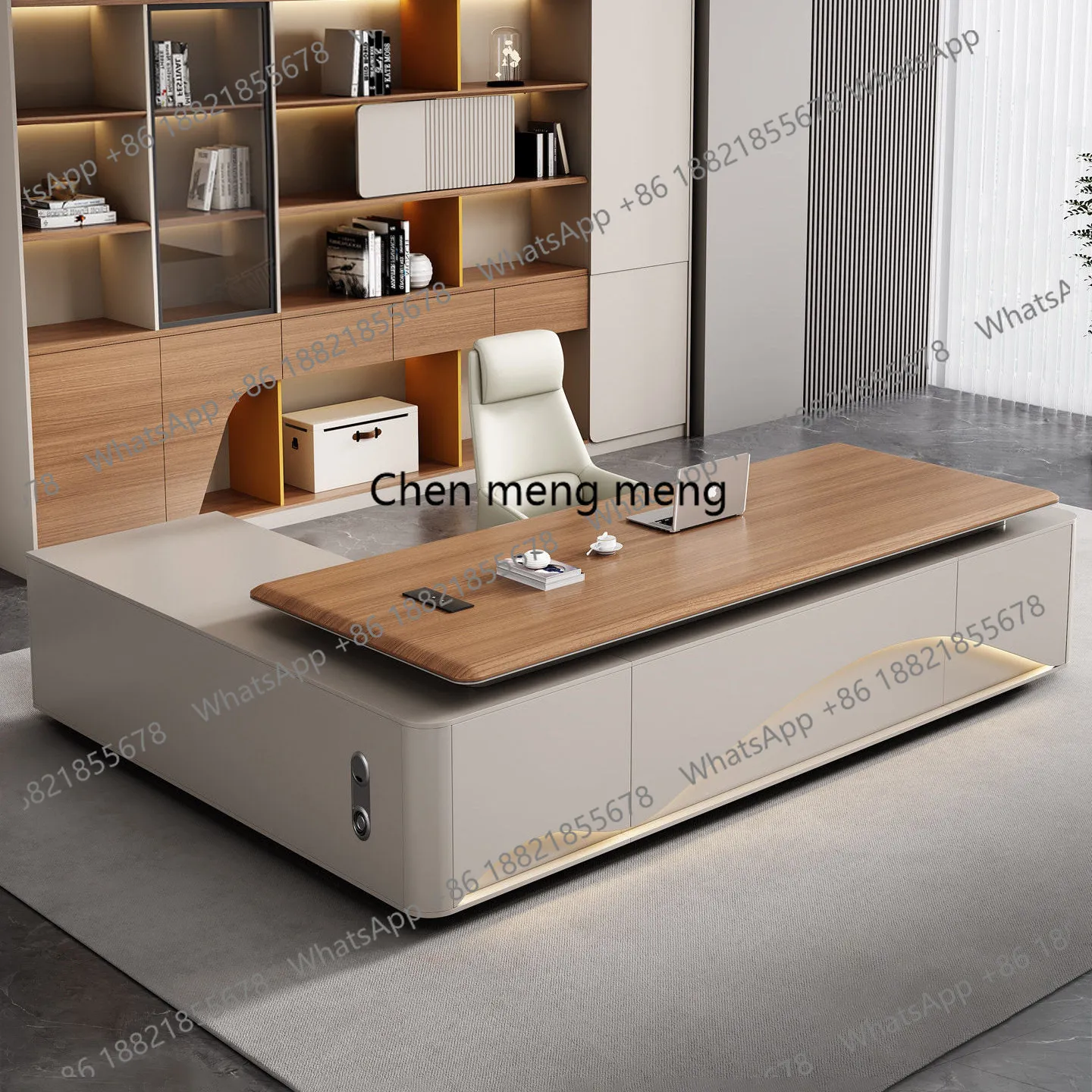 

Light luxury boss desk high sense fashion style office computer desk president boss desk