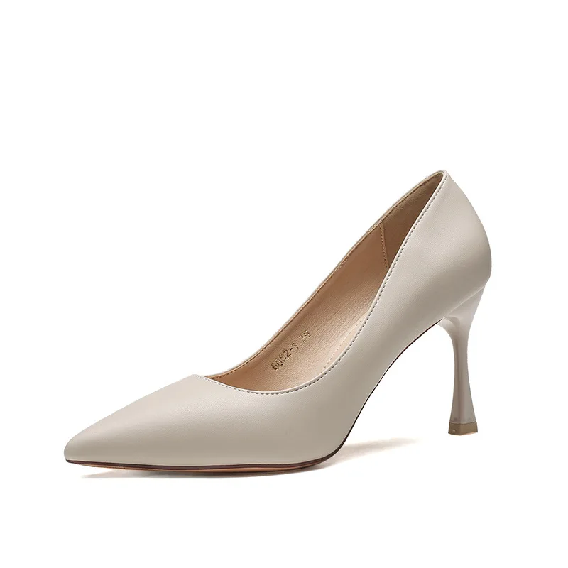 Professional Commuter Versatile High Heels Women's Shoes New Style Temperament Pointed Head Single Shoes Slim Heels Fashionable