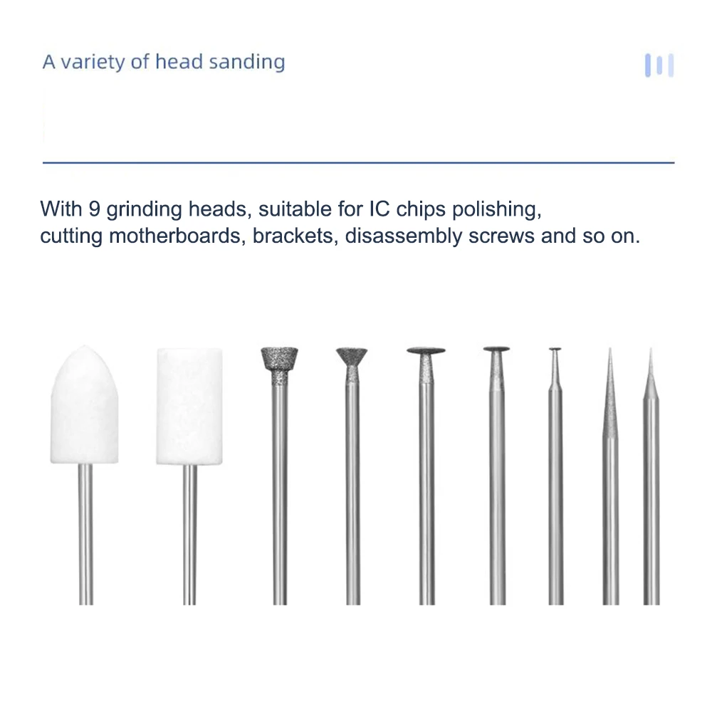 Kaisi 328 Multifunction Charging Polish Pen For Phone Motherboard CPU IC Grinding Cutting Drilling Disassembly Polising Tools