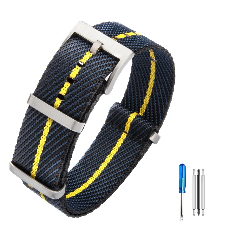 20mm 22mm Geometrisches Design Nylon NATO Canvas Uhrenarmband für Herren und Damen, Gewebtes Musterband, Universelles Tudor Armband Ersatzteil – Detail 10