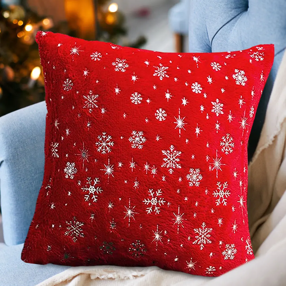 Christmas Decorative Pillow Covers Throw Pillow Covers Soft Plush Pillowcase for Couch Sofa Holiday Festivals Winter Home Decor