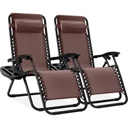 Adjustable Steel Wire Mesh Zero Gravity Recliner With Pillow And Cup Holder Tray Outdoor Camping Travel Folding Chair