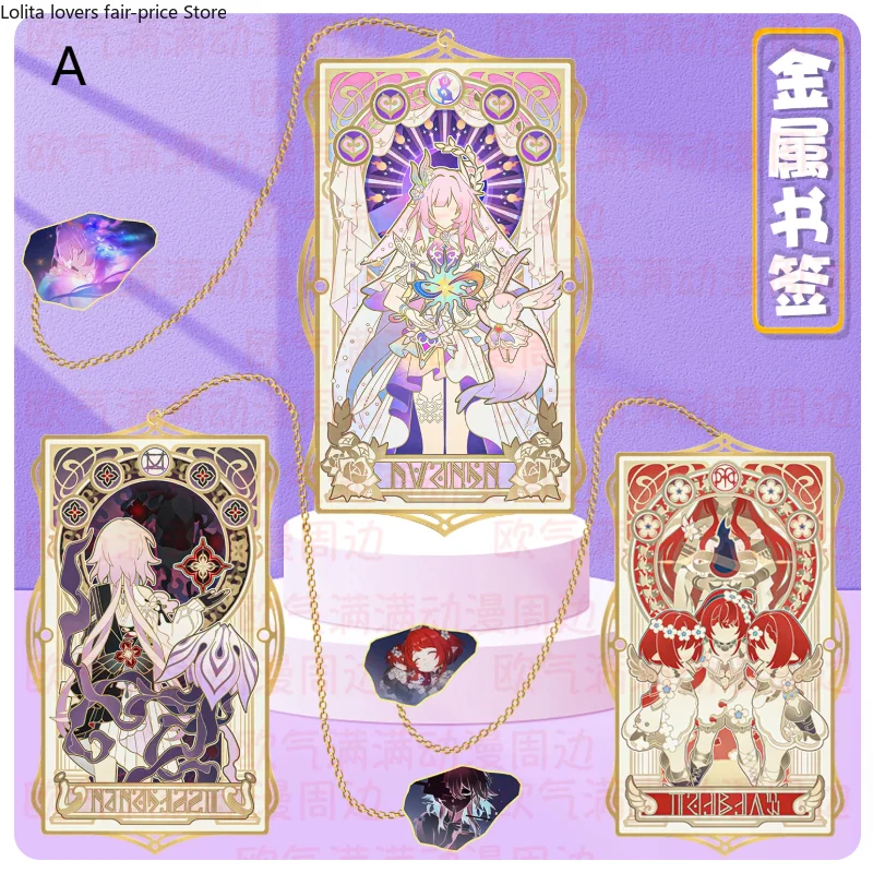 

2026 Honkai: Star Rail Cyrene As I've Written Oronyx Golden Descendant Tarot Oracle Cards Hollow Metal Bookmark Official Merch