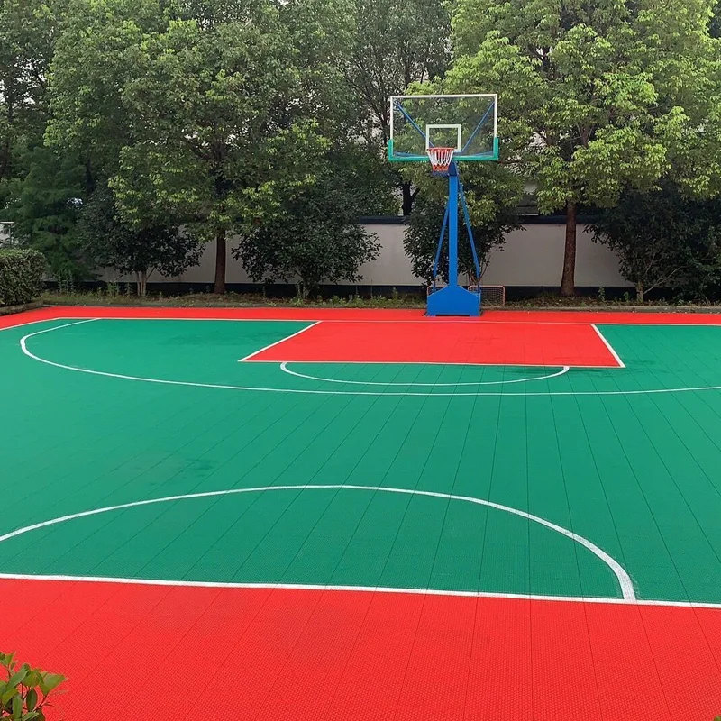 Beable Eco-friendly Plastic Interlock Outdoor Tiles Flooring Sport Area Floor Covering For Basketball Badminton Tennis Court