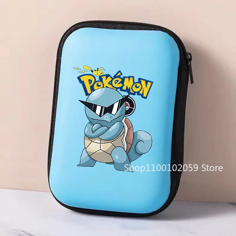 البوكيمون بيكاتشو سماعة صندوق تخزين تخزين سستة حقيبة الكرتون الشكل المحمولة صندوق حماية الموثق الاطفال الهدايا اللعب #6
