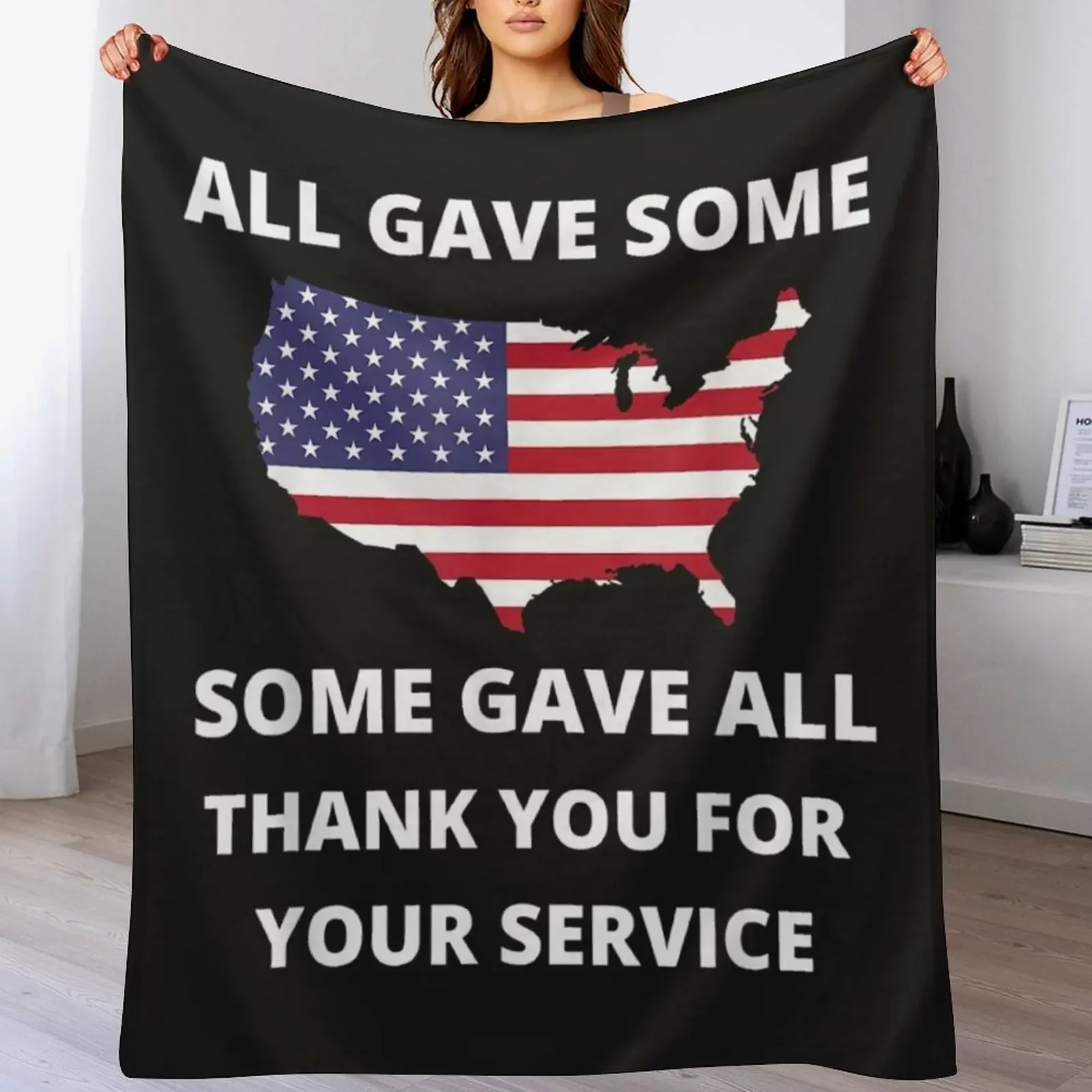 

All Gave Some Some Gave All TShirt50 Throw Blanket Hairy Decorative Beds Picnic Sofa Throw Blankets