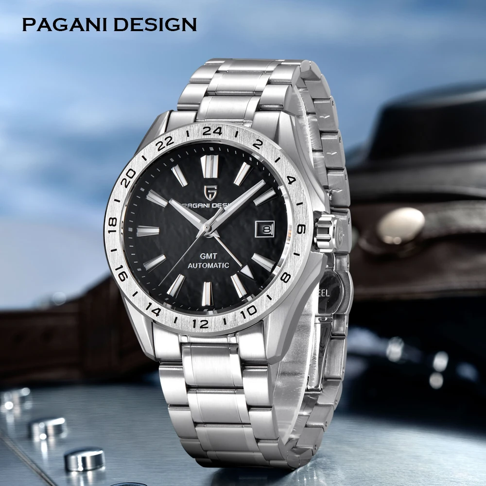 

Часы PAGANI DESIGN с автоматическим механизмом, сапфировым стеклом, водонепроницаемые, из нержавеющей стали, с суперлюминесцентным покрытием, мужские часы.