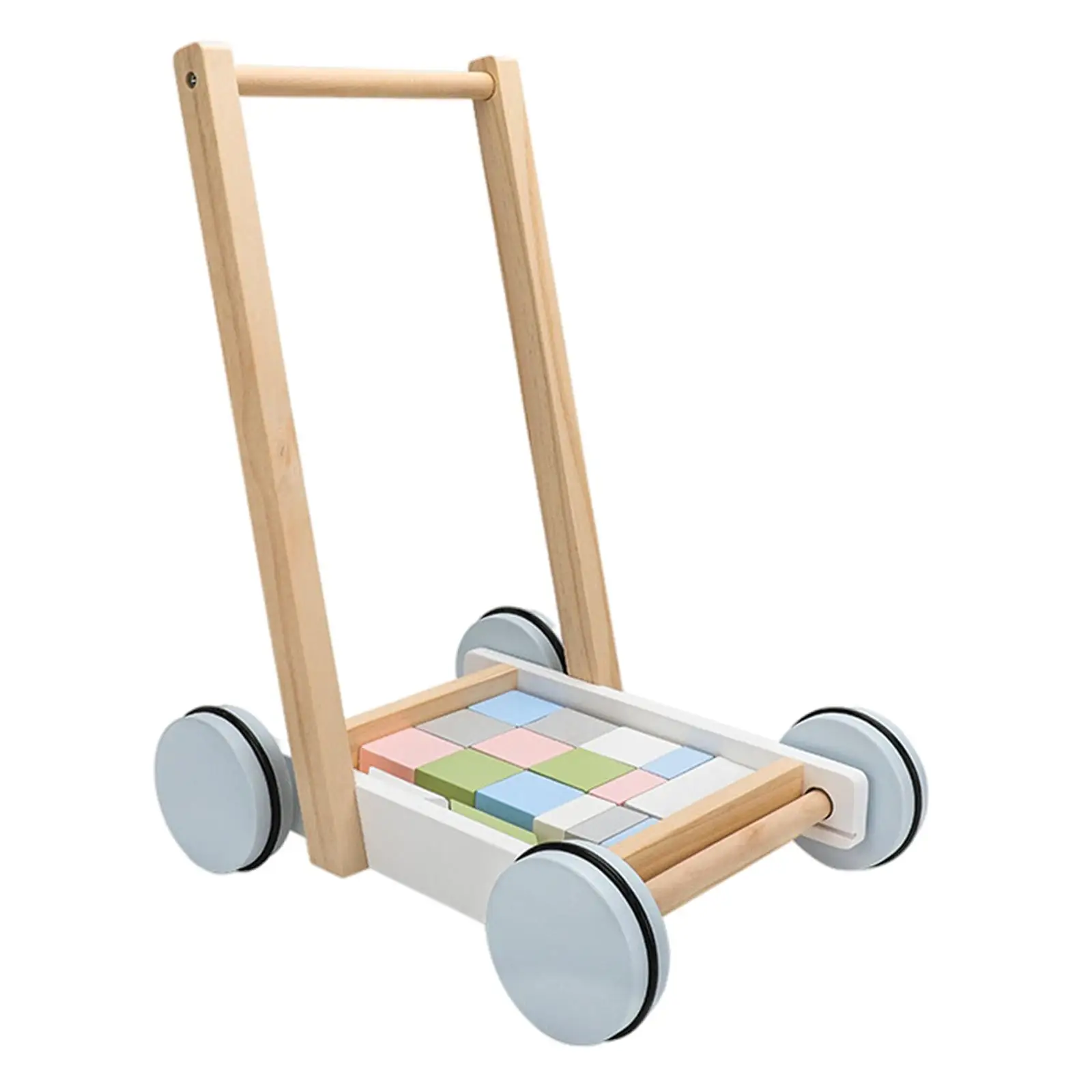 s , Colourful Baby Toys Educational Learning Baby Strollers Accessories, Trolley Wooden , Toddler Kid