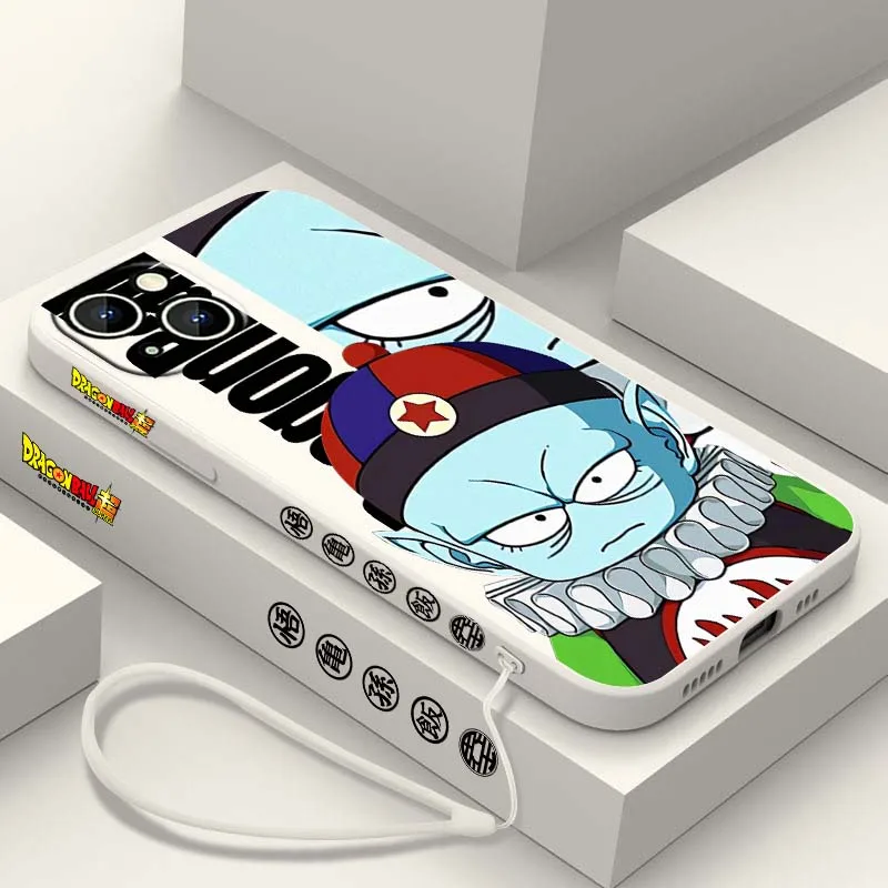 

Cartoon Blue Character Hat For Apple iPhone 17 Air 16 16e 15 14 13 12 11 XS Pro Max Plus Liquid Left Rope Cover Phone Case