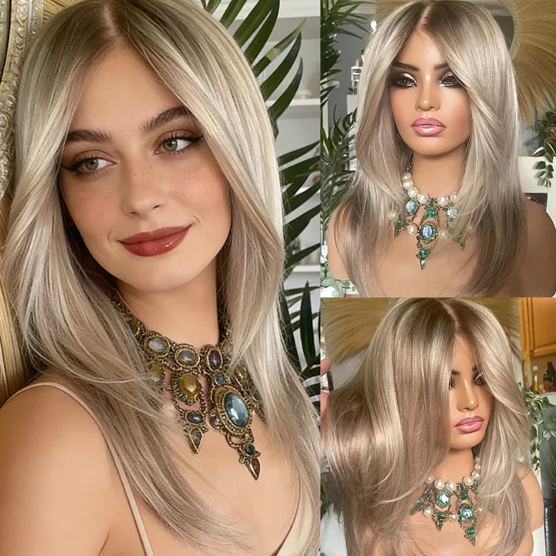 golden-honey-blonde-wig-ombre-layered-natural-straight-luxury-wig-for-women-mix-color-soft-synthetic-lace-wigs-	frieren-cosplay