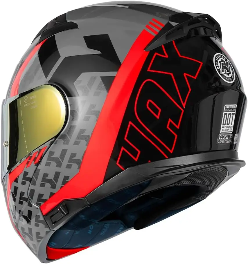 (ミディアム) Amatista モジュラー フリップアップ デュアル バイザー オートバイ ヘルメット - DOT/ECE 承認、軽量、快適、スタイリッシュなヘルメット f