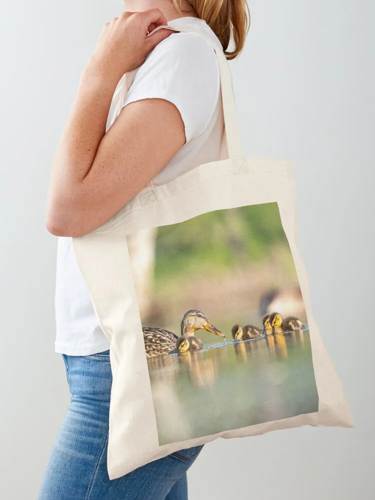 

Family O' Ducks Tote Bag ecological bags Canvas stote bag tote bags men cute tote bag